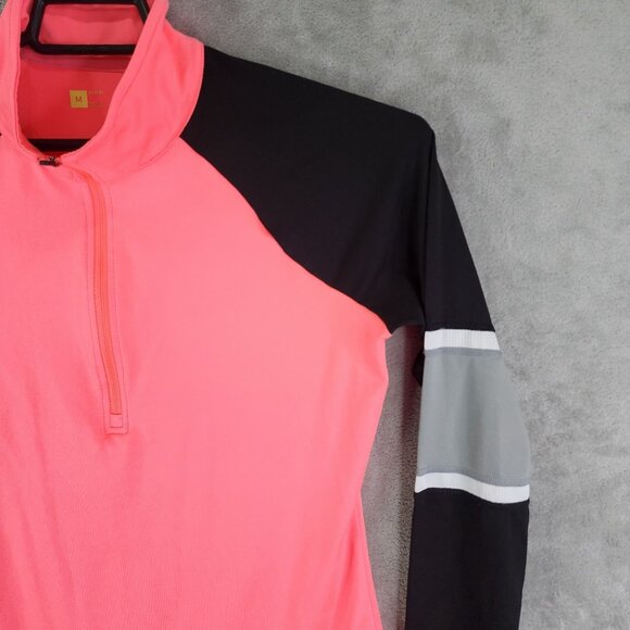 Womens Xersion Pullover Top Shirt Slim Fit 1/2 Zip Pink Black Gray Long Sleeve M - Picture 4 of 12